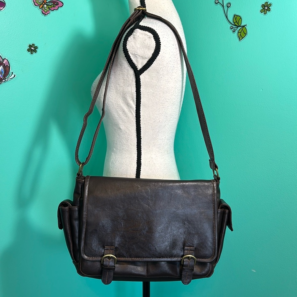 Faux leather Messenger/hand Bag